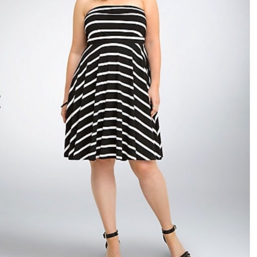 Torrid Stripped Black & White Dress, 3X